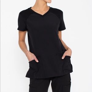 Heartsoul Black Scrub top and bottom